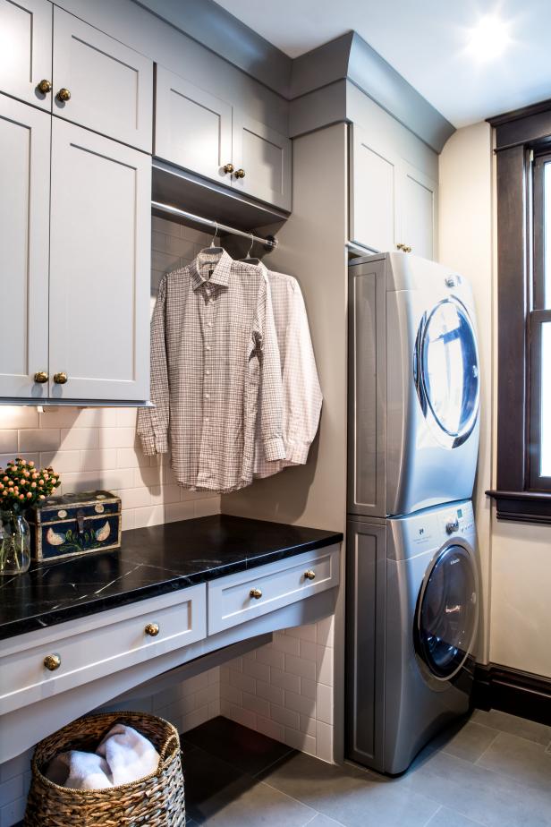 Traditional Laundry Room With Built-In Cabinetry | HGTV