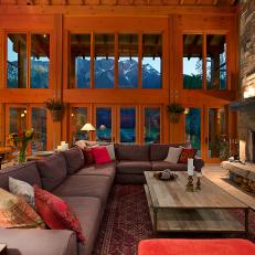 Living Room View: Rustic Charm in Pemberton, British Columbia, Canada