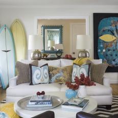 Contemporary Beach Cottage Living Room