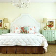 Traditional Neutral Bedroom With Beautiful White Bed