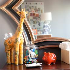 Giraffe, Piggy Bank and Toy Jar With Mirror