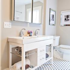 After: Chic Contemporary Bathroom With Double Vanity