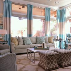 Dreamy Neutral Living Room With Light Blue Accents