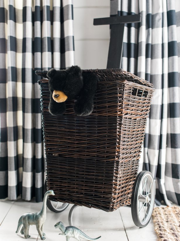 Keep the entire house tidy with a toy basket that moves easily from room to room.