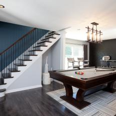 Contemporary Poolhouse Game Room