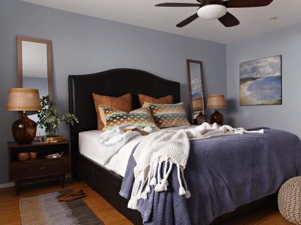 Master Bedroom In Purple And Brown Hgtv