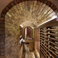Elegant Wine Cellar Entrance