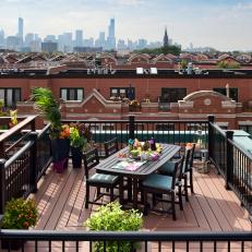 Urban Rooftop Deck With Dining Area