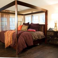 Master Bedroom With Hardwood Floor 