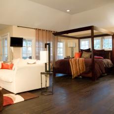 Contemporary Master Bedroom With Sitting Area 