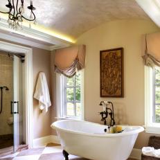 French-Style Bathroom With Claw-Foot Tub
