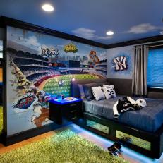 Boy's Baseball Themed Bedroom