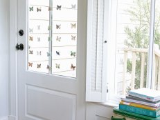 Butterfly Garland on White Door 