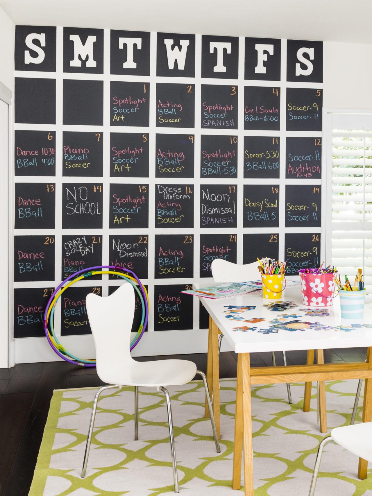 How to Make a Giant Chalkboard Calendar HGTV