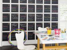 Follow the steps below to create this giant chalkboard calendar from the pages of HGTV Magazine.