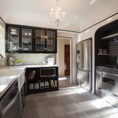 Art Deco Black and White Kitchen