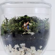 Terrarium With Moss and Miniature Family