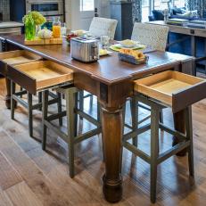 Functional Eat-in Kitchen Island With Storage 
