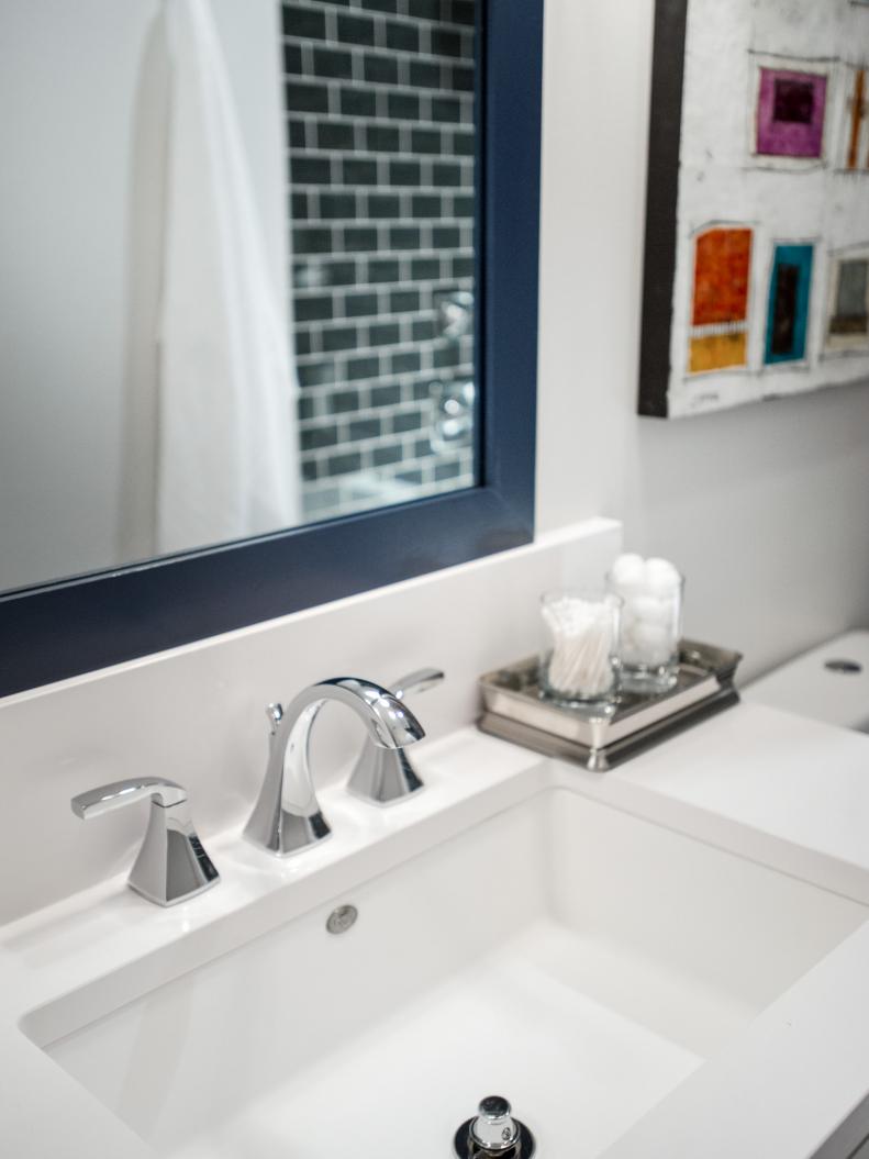 Bathroom Vanity with White Quartz Countertop