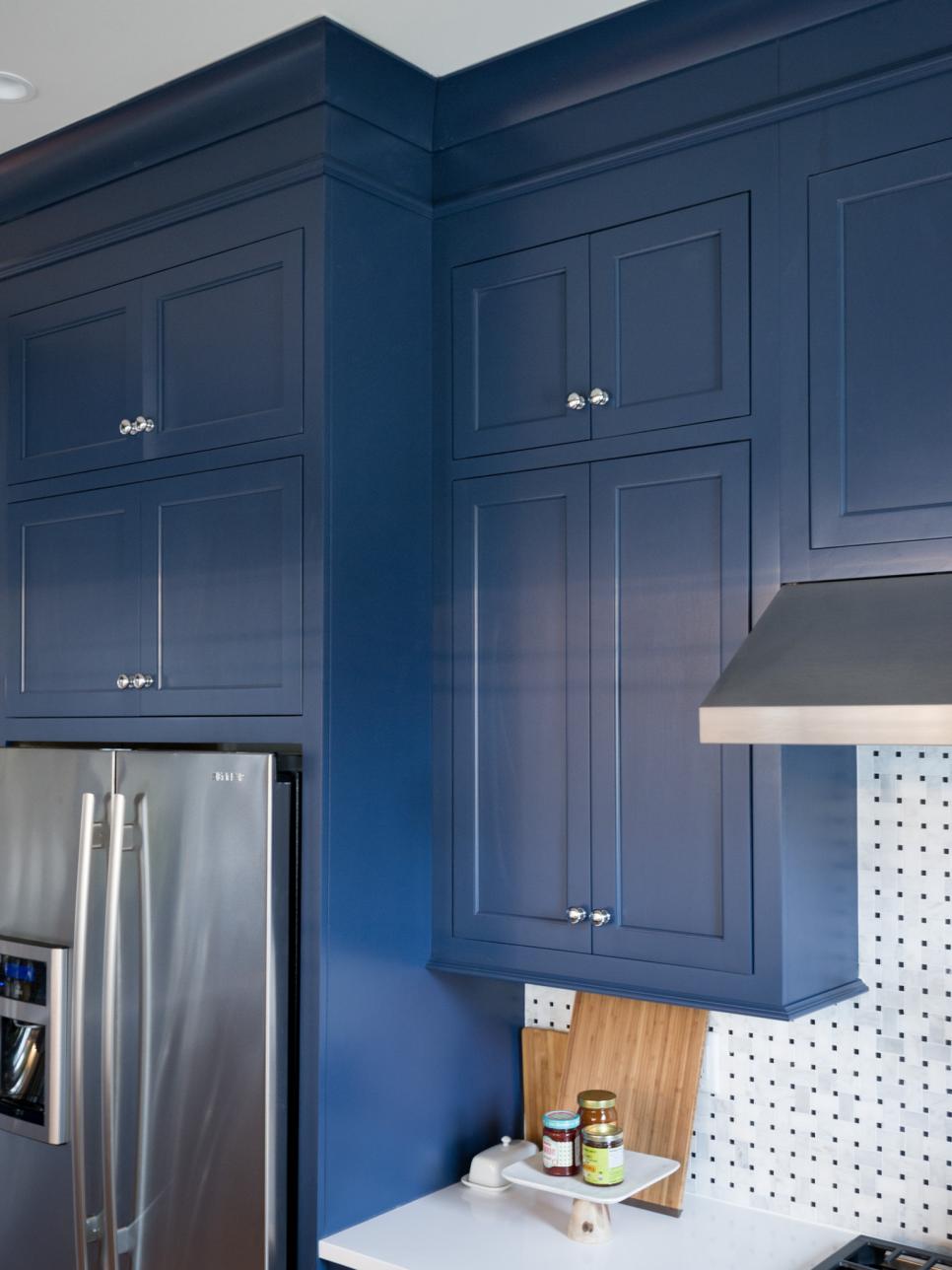 Custom Navy Blue Kitchen Cabinets | HGTV