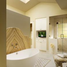 Master Bath With Honey Onyx Accents