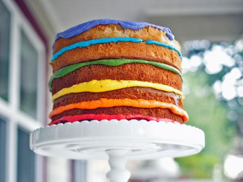 Naked Rainbow Layer Cake Recipe