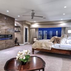 Neutral Colors, Mix of Styles Create Soothing Master Bedroom