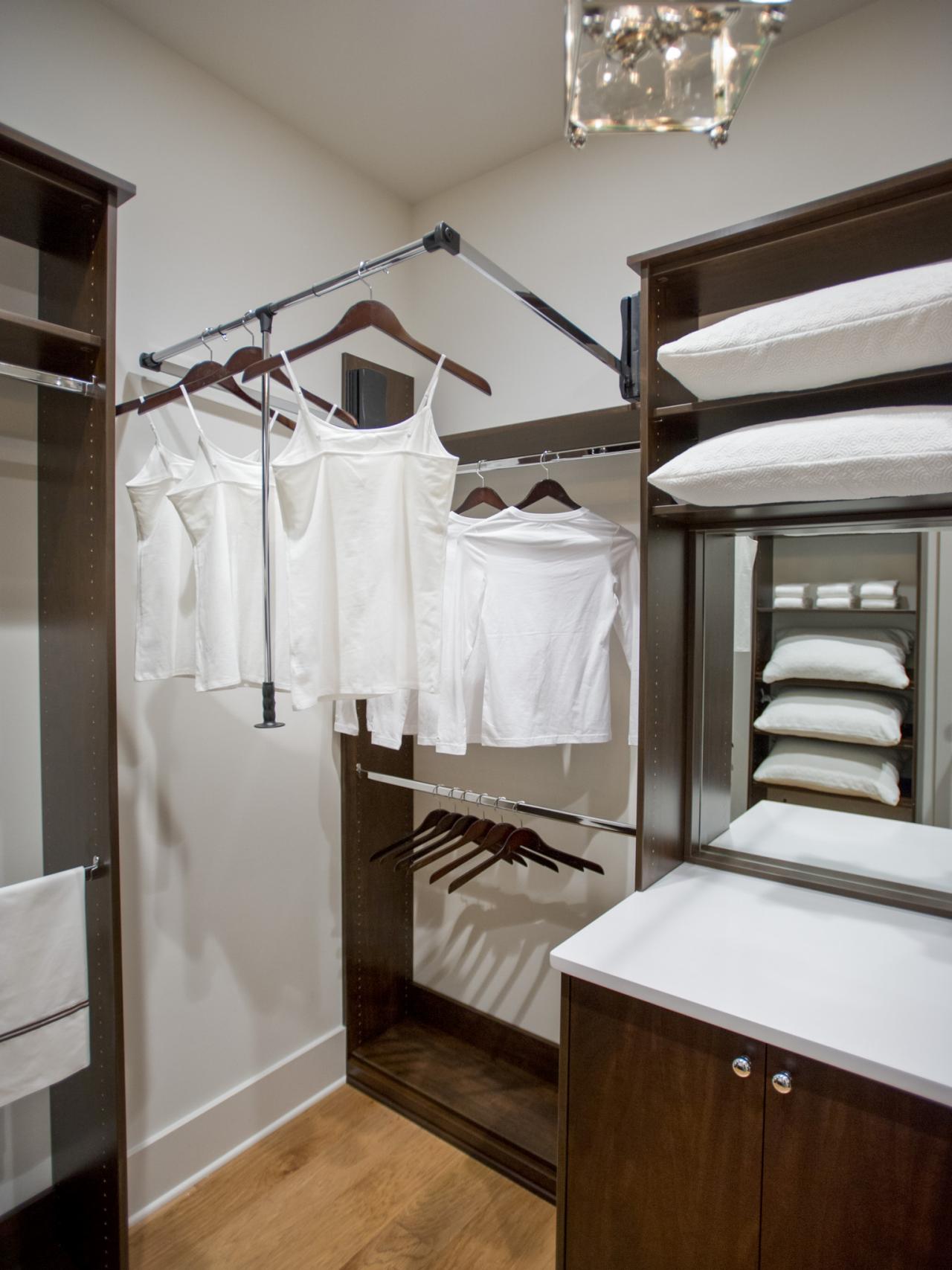Master Closet With Custom Built In Storage System Hgtv