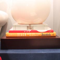 Books Add Needed Height to Contemporary Lamp