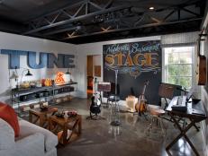 Rockin' Music Lounge With Chalkboard Focal Wall