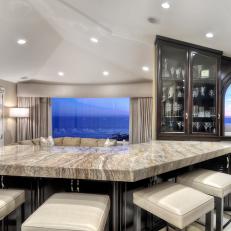 Sweeping Views, Unique Finishes in Luxurious Laguna Beach Kitchen