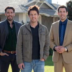 Jonathan, JD and Drew Scott on the Set of HGTV's Brother Vs. Brother