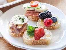 Crostini is the perfect appetizer to start out a casual party or get-together. Plus, you can get creative by using as many flavor combinations or assorted toppings that you like.