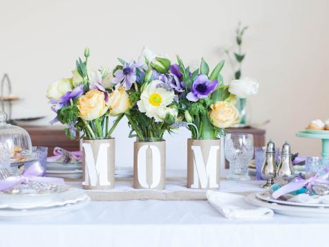 Kids' Craft: "Mom" Centerpiece for Mother's Day