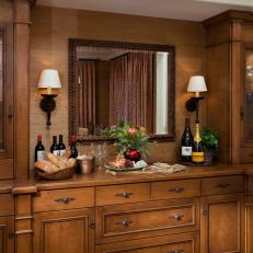Built-In Dining Room Bar and Buffet