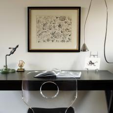 Pared-Down Modern Home Office