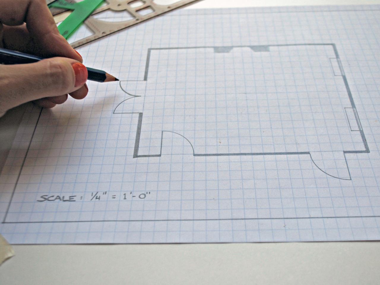 sketch ruler grid Create and  a Furniture Plan How Layout to  HGTV Floor