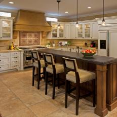 Traditional Eat-In Kitchen With Soothing Color Palette