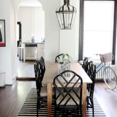 Black and White Chippendale Dining Room
