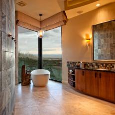 Neutral Modern Bathroom With A View