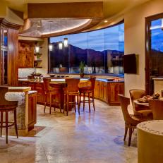 Neutral Southwestern Kitchen With a View