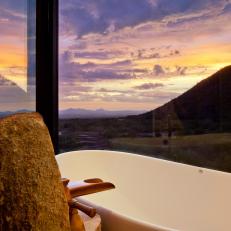 Southwestern-Inspired Bathroom Boasts a Stunning View