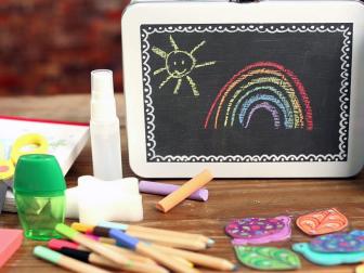 Kids' Craft: Metal Lunchbox With Chalkboard Paint and Art Supplies