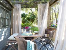 Outdoor Dining Deck with Drapery