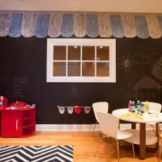 Kid's Playroom with Chalkboard Wall