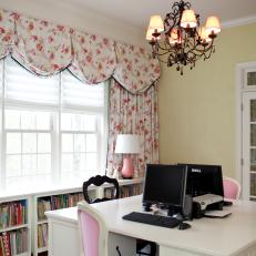 Studious in Style With Pink and Black Tween Study Area