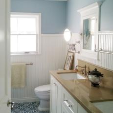 Traditional Blue and White Bathroom
