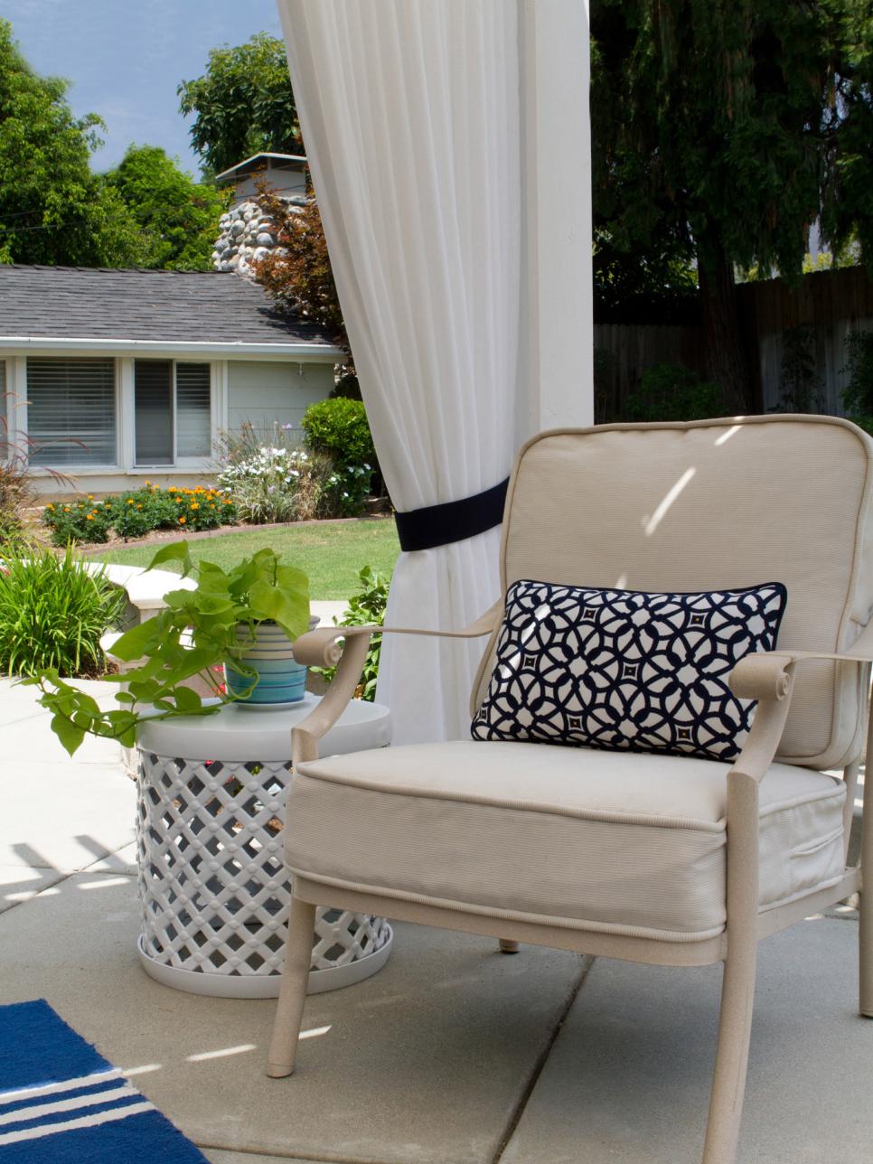 Comfy Patio Chair Under Shady Pergola HGTV