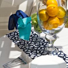 Bright and Summery Patio Table Setting