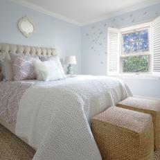 Serene Bedroom With Tufted, Upholstered Headboard